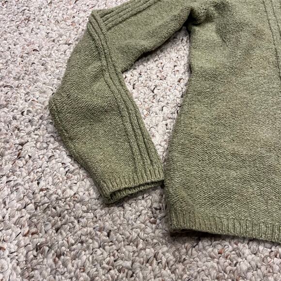 Sundance Turtleneck Sweater Sz M Petite Green Cotton Silk Blend Fall Casual - Picture 3 of 6